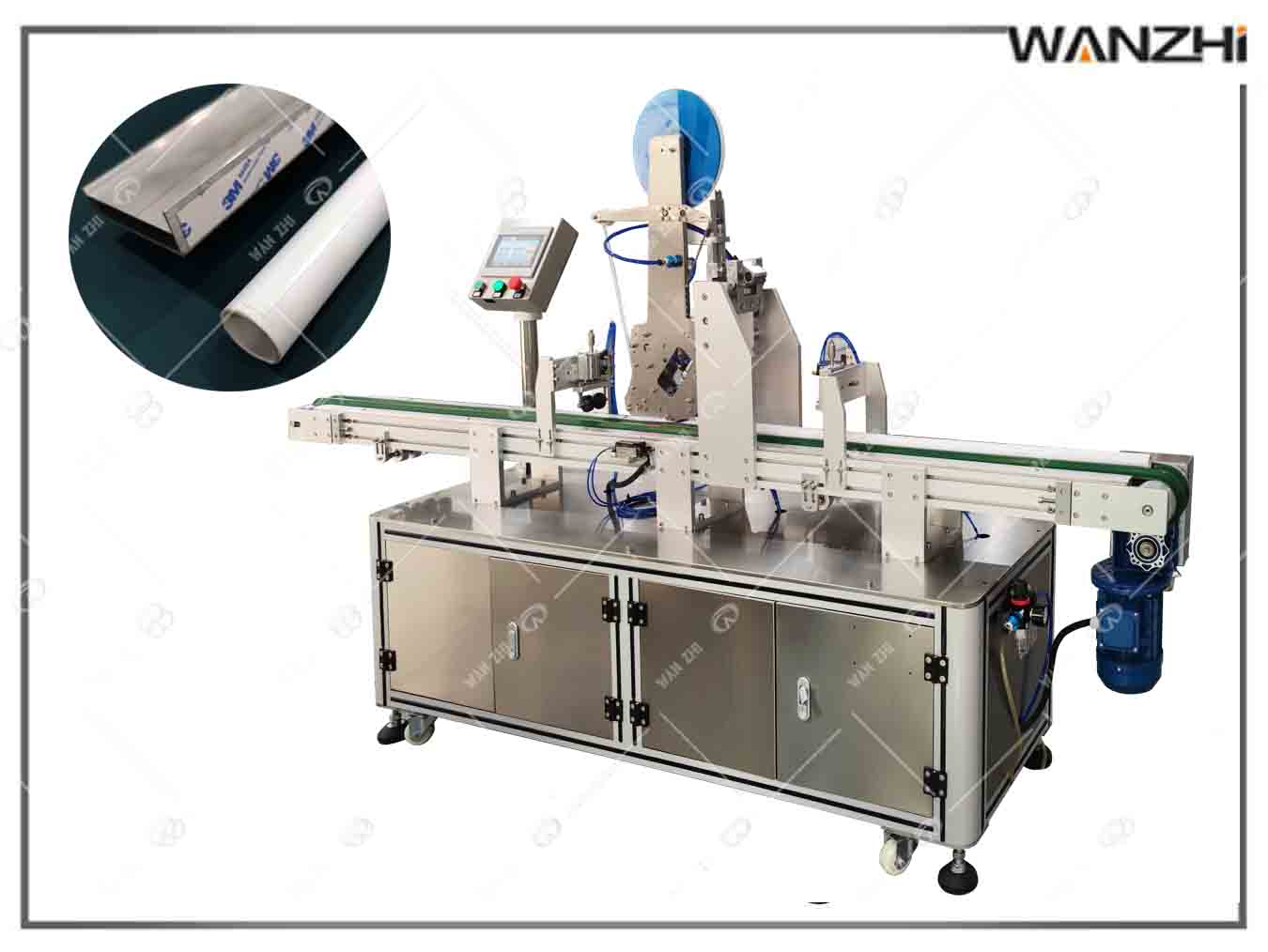 鋁條圓管貼膠機_圓管貼雙麵(miàn)膠機_東莞市亚洲第一免费播放区自動化(huà)科技有限公司